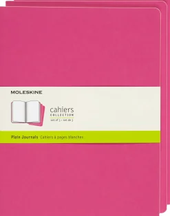 Moleskine: Cahier Journals (3 stk.) (Notesbog, Softcover, Journals, XL, Kinetic Pink, Plain)