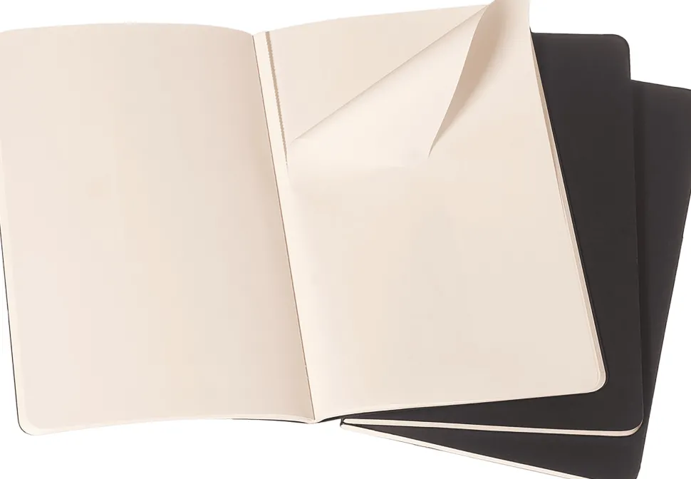 Moleskine: Cahier Journals (3 stk.) (Notesbog, Softcover, Journals, Large, Black, Plain)