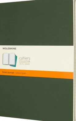 Moleskine: Cahier Journals (3 stk.) (Notesbog, Softcover, Journals, XL, Myrtle Green, Ruled)