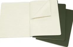 Moleskine: Cahier Journals (3 stk.) (Notesbog, Softcover, Journals, XL, Myrtle Green, Ruled)