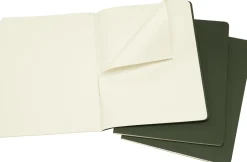 Moleskine: Cahier Journals (3 stk.) (Notesbog, Softcover, Journals, XL, Myrtle Green, Plain)