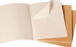Moleskine: Cahier Journals (3 stk.) (Notesbog, Softcover, Journals, XL, Kraft Brown, Plain)