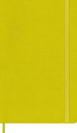 Moleskine: Classic Silk Notebook (Notesbog, Hardcover, Classic fabric, Large, Yellow, Ruled)