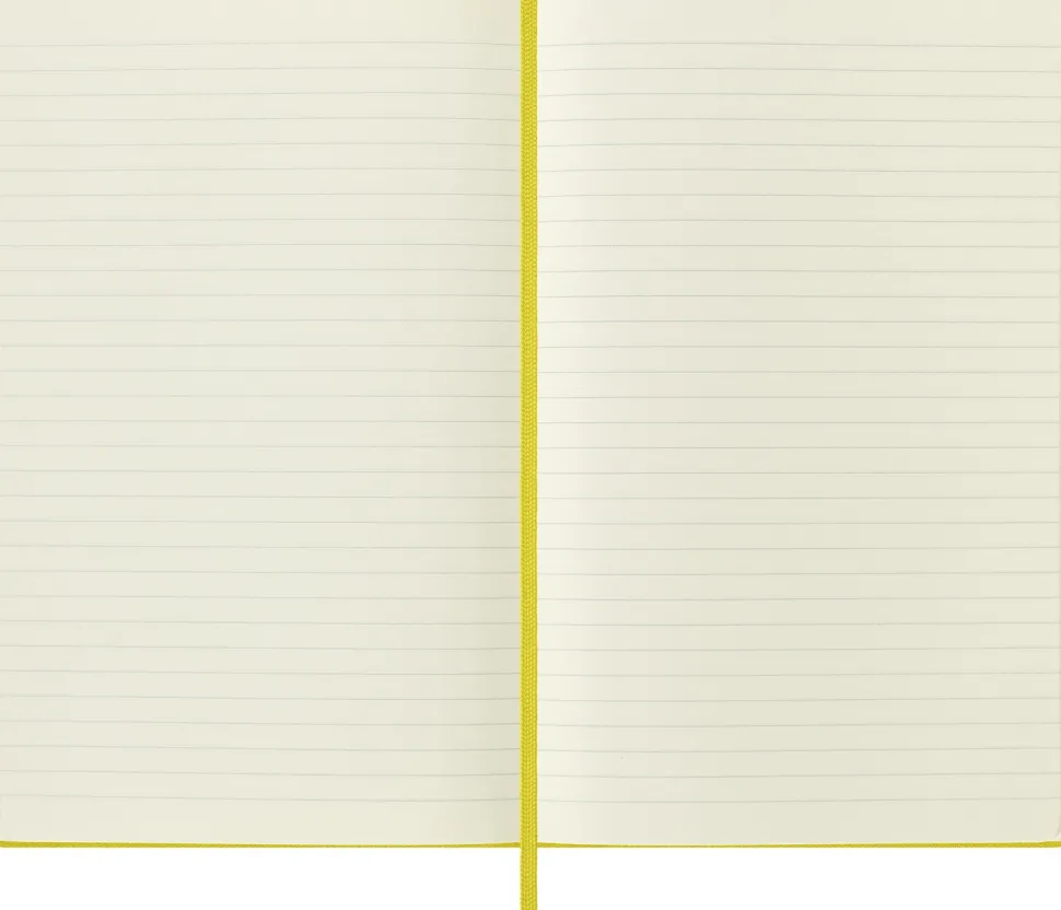 Moleskine: Classic Silk Notebook (Notesbog, Hardcover, Classic fabric, Large, Yellow, Ruled)