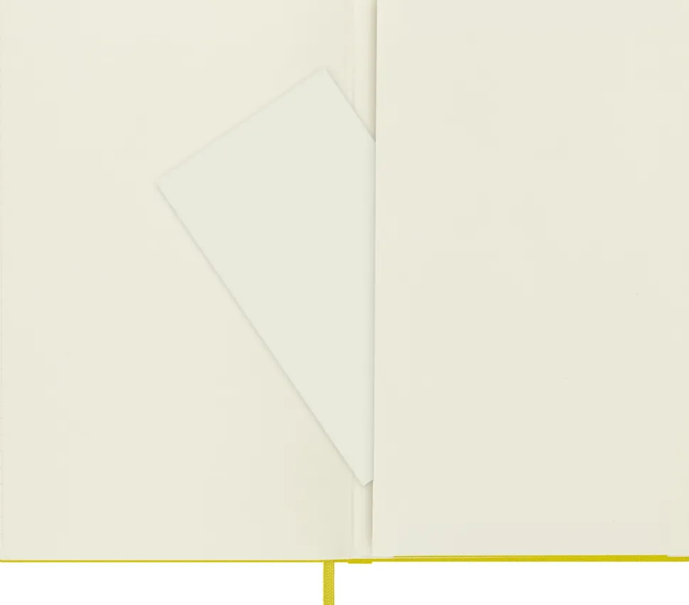 Moleskine: Classic Silk Notebook (Notesbog, Hardcover, Classic fabric, Large, Yellow, Ruled)