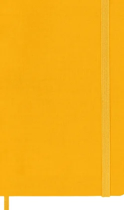 Moleskine: Classic Silk Notebook (Notesbog, Hardcover, Classic fabric, Pocket, Orange Yellow, Ruled)