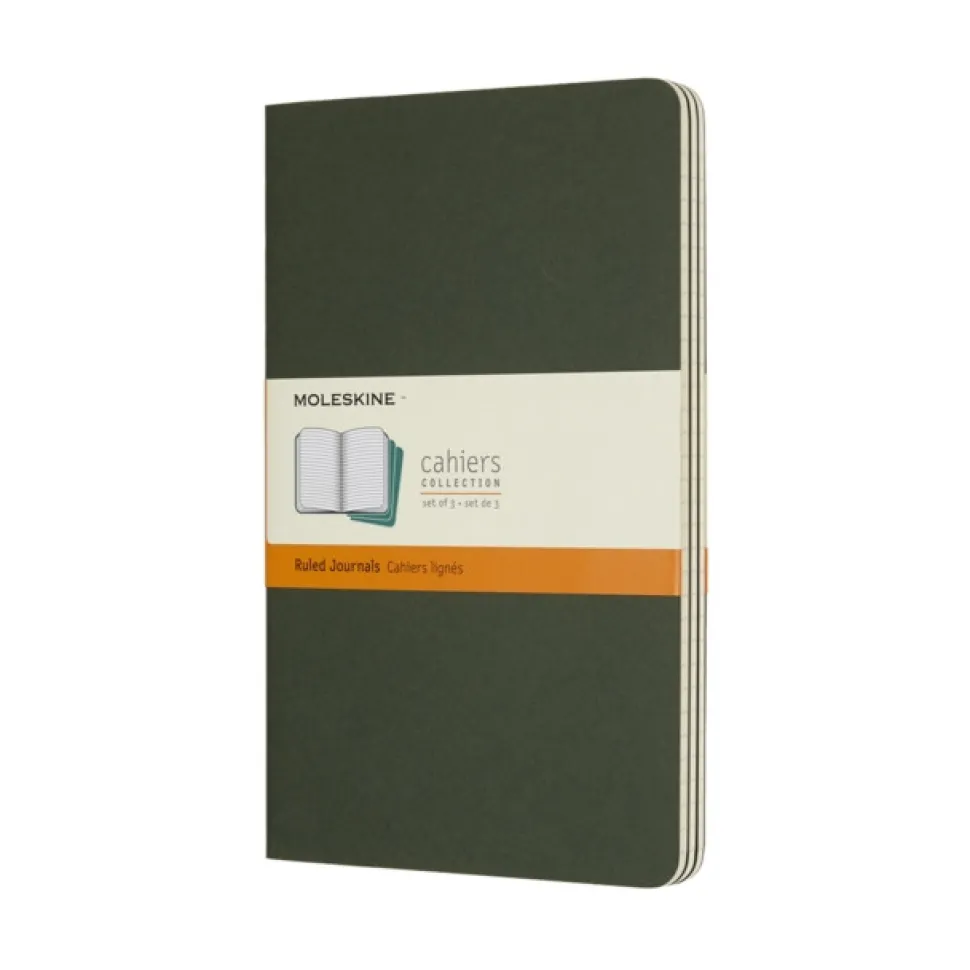 Moleskine Myrtle Green Large Ruled Cahier Journal (set Of 3) (Bog, Notebook / blank book, Engelsk)