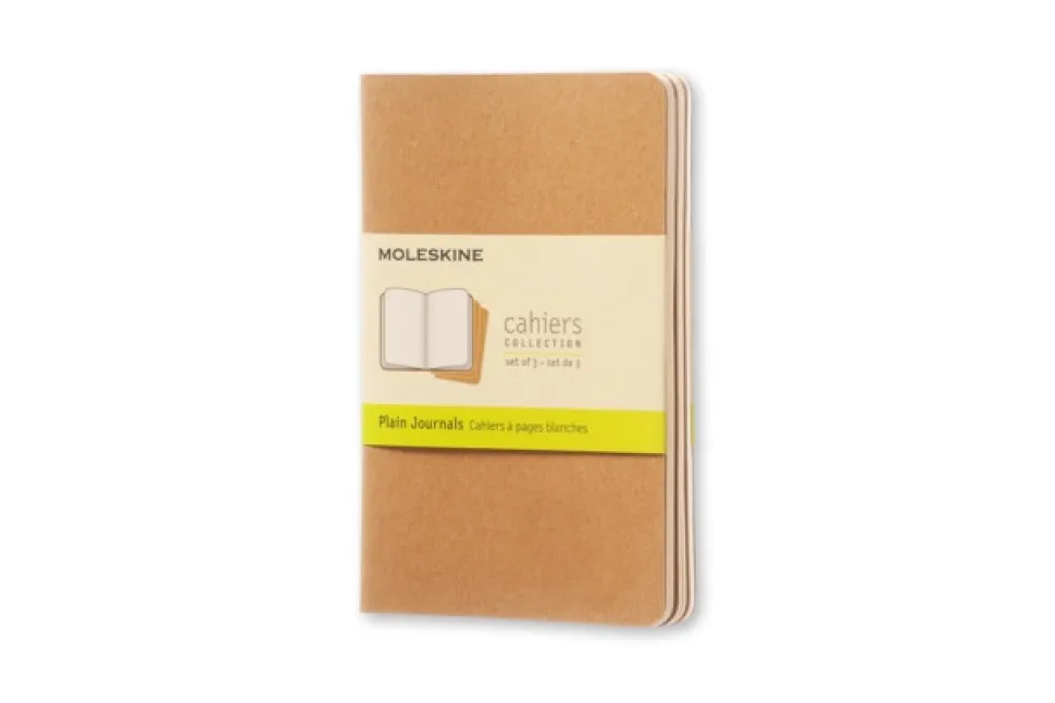 Moleskine Plain Cahier - Kraft Cover (3 Set) (Engelsk) af Moleskine