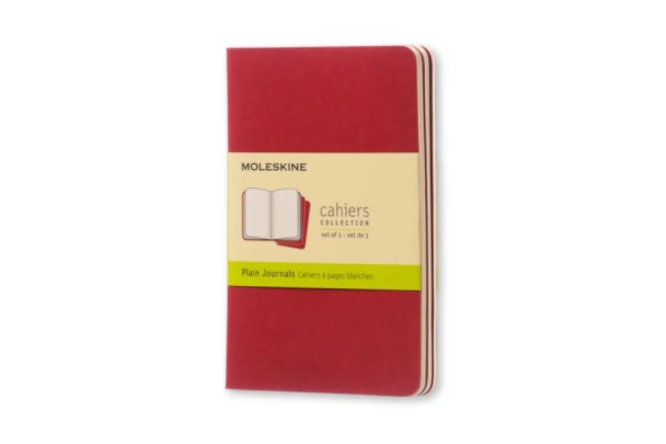 Moleskine Plain Cahier - Red Cover (3 Set) (Engelsk) af SIN AUTOR