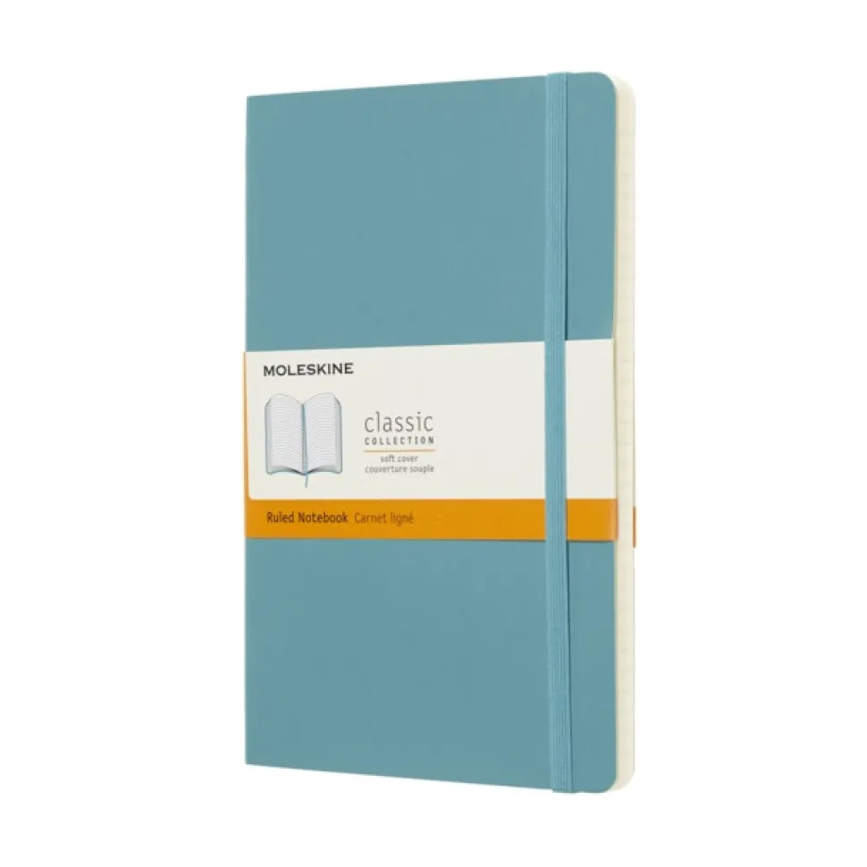 Moleskine Reef Blue Notebook Large Ruled Soft (Bog, Notebook / blank book, Engelsk)