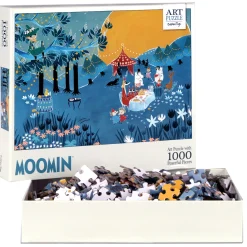 Mumi Art Puslespil - 1000 brikker - Blå: 1000 pcs (Spil, Dansk) af Mumi
