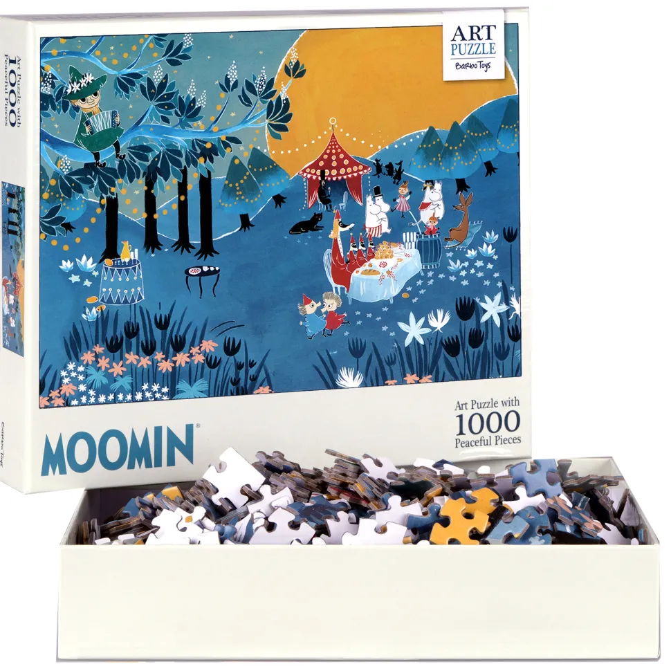 Mumi Art Puslespil - 1000 brikker - Blå: 1000 pcs (Spil, Dansk) af Mumi