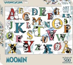 Mumitroldene Art Puslespil - 500 brikker - ABC: 500 pcs - Moomin ABC puslespil (Spil, Dansk)