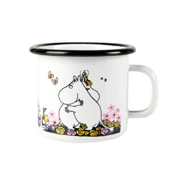 Mumitroldene emaljekrus 2,5 dl - Hug, hvid (Merchandise)
