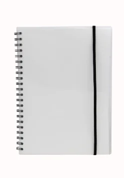 Notesbog A4 plast med spiralryg transparent (Kontorartikler)