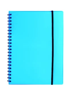 Notesbog A4 plast med spiralryg blå (Kontorartikler)