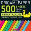 Origami Paper 500 sheets Vibrant Colors 6" (15 cm): Tuttle Origami Paper: Double-Side... (Bog, Notebook / blank book, Engelsk)