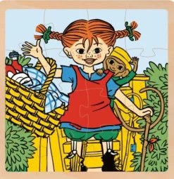 Pippi Langstrømpe - Træpuslespil - Pippi og Hr. Nilsson (Spil, Dansk)