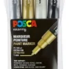 Posca Paint Marker - Metallic x4 - 1 mm (Skriveredskaber)
