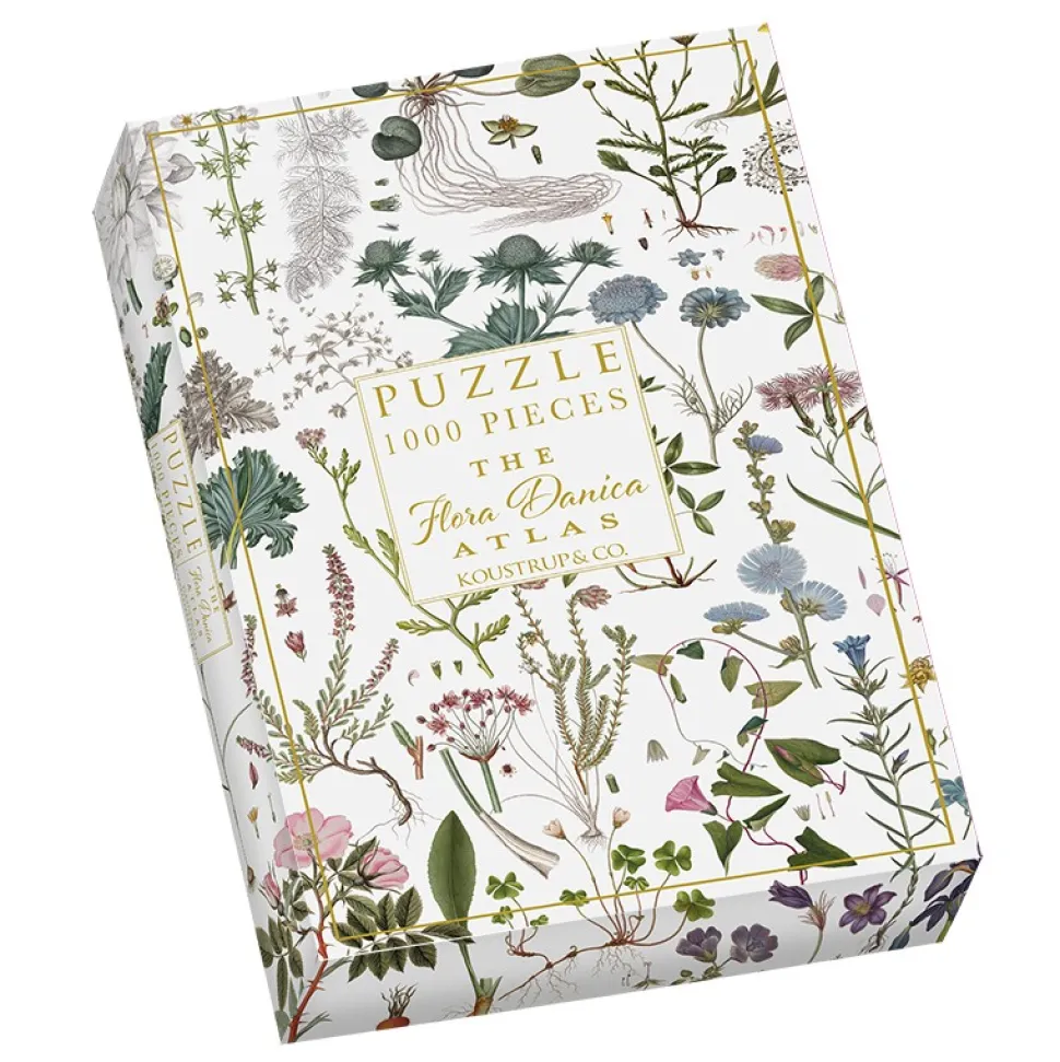 PUSLESPIL – Fra værket Flora Danica – 1000 brikker (Spil, Dansk)