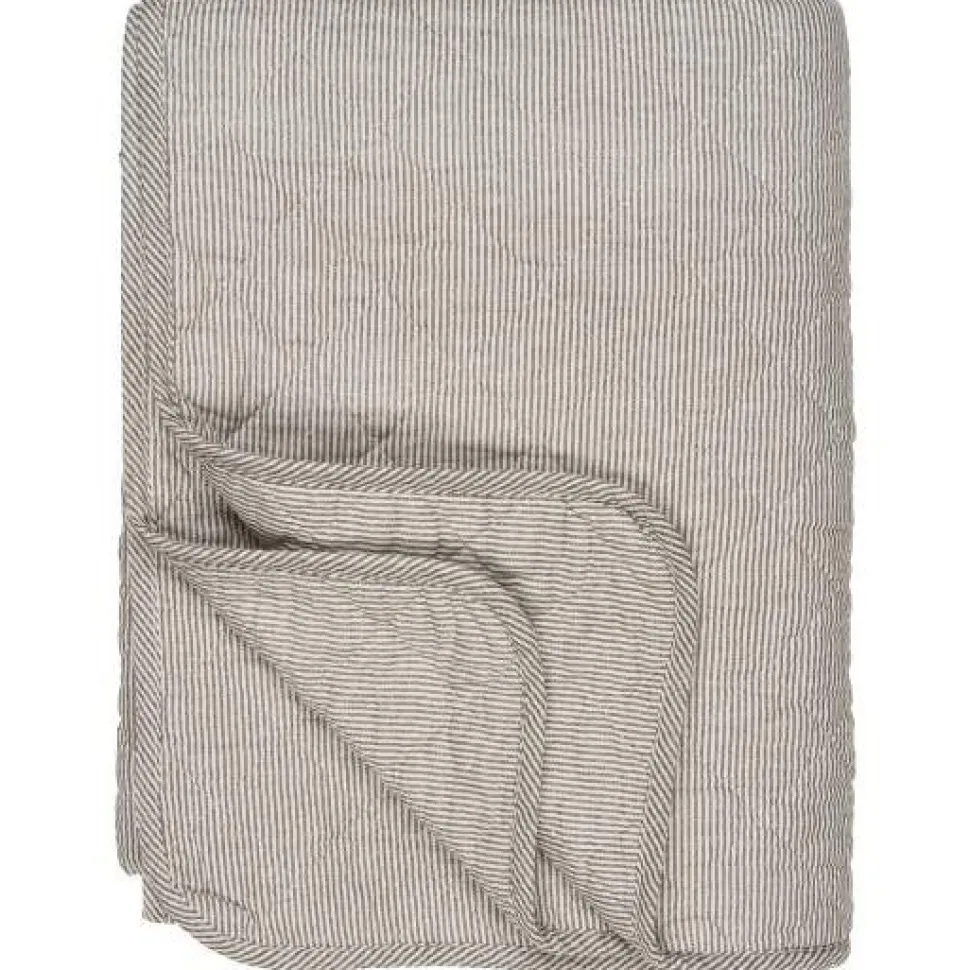 Quilt hvide jordfarvede mælkedrengestriber