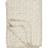 Quilt natur m/rosa og blå blomster