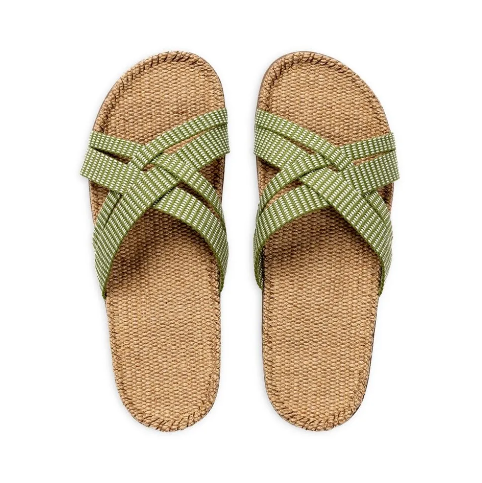 Shangies: Green leaves - WOMAN#1 (Sandal, Women#1, Green leaves)