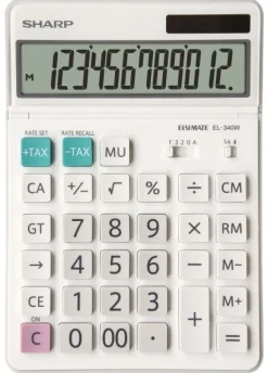 SHARP Bordregner EL-340W, 12 cifre