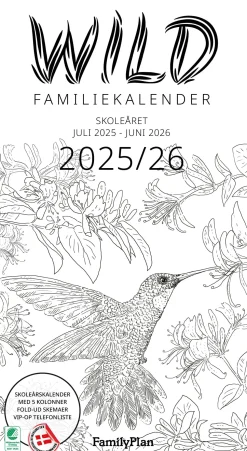 Skoleårskalender Wild 25/26 - 5 kolonner