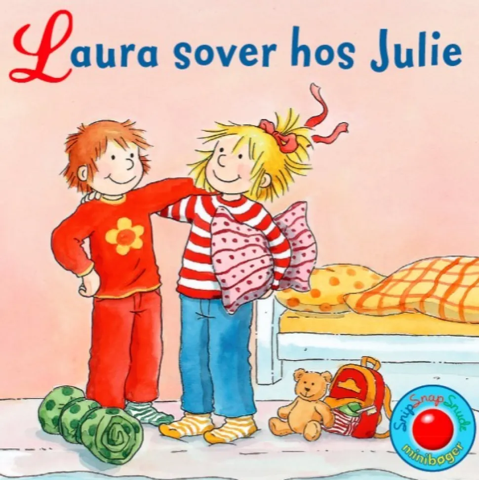 Snip Snap Snude: Laura sover hos Julie - KOLLI á 12 stk. - pris pr. stk. ca. kr. 14,9... (Bog, Paperback, Dansk)