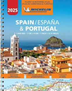 Spain & Portugal 2025 - Tourist and Motoring Atlas (A4-Spiral) (Bog, Spiral bound, Engelsk) af Michelin