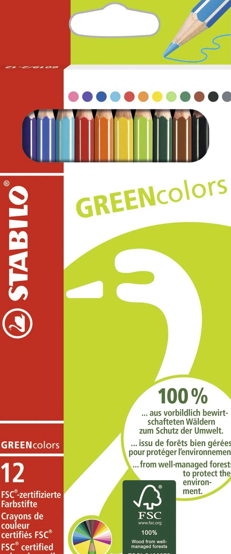 STABILO GREENcolors 12 stk. (Skriveredskaber)