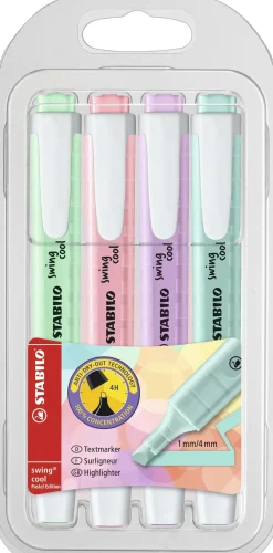 STABILO Pastel Highlighter 4 stk. (Skriveredskaber)