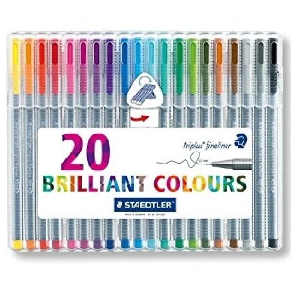 Staedtler Triplus Farvetuscher fineliner 20 stk (Skriveredskaber)