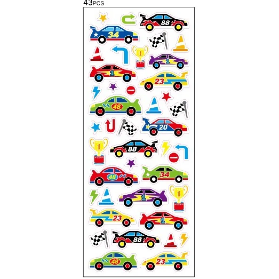 Stickers racerbiler Tinka (Klistermærker)