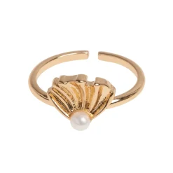 Timi of Sweden: Aria - Shell with Pearl Ring - Gold (Smykke, Rings)