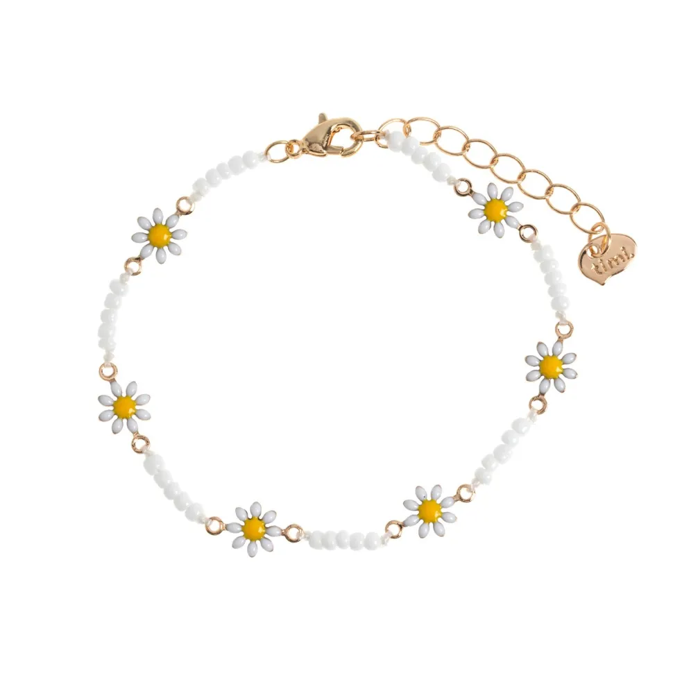 Timi of Sweden: Astrid - Flower Daisy Enamel Bracelet (Smykke, Bracelets)