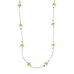 Timi of Sweden: Astrid - Flower Daisy Enamel Necklace (Smykke, Necklace)