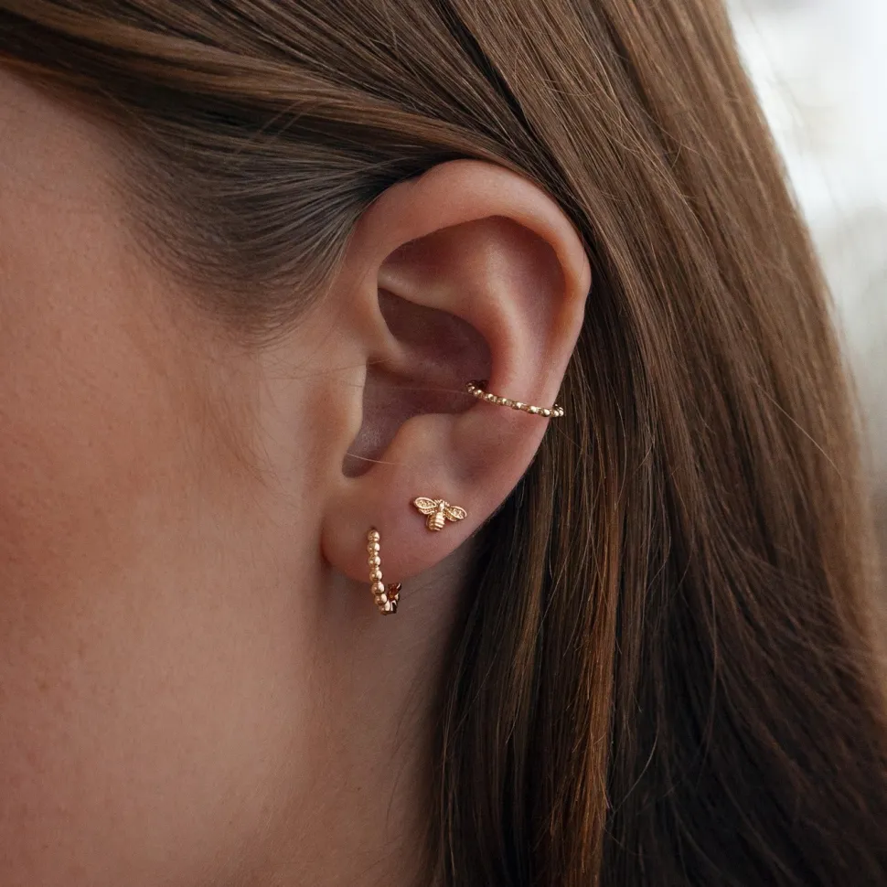 Timi of Sweden: Beatrice - Bee Stud Earrings - Gold (Smykke, Earrings)