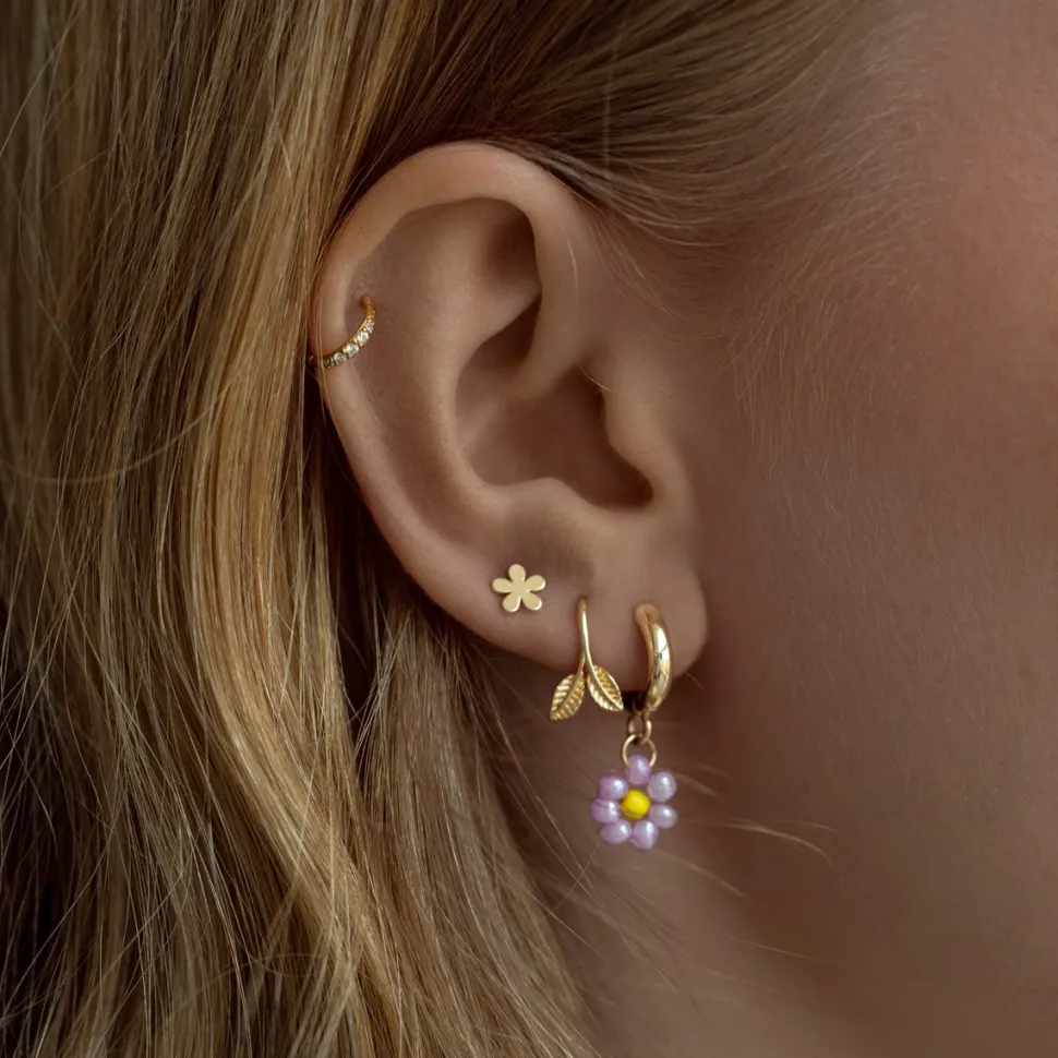 Timi of Sweden: Delicate Leaf Earrings - Gold (Smykke, Earrings)