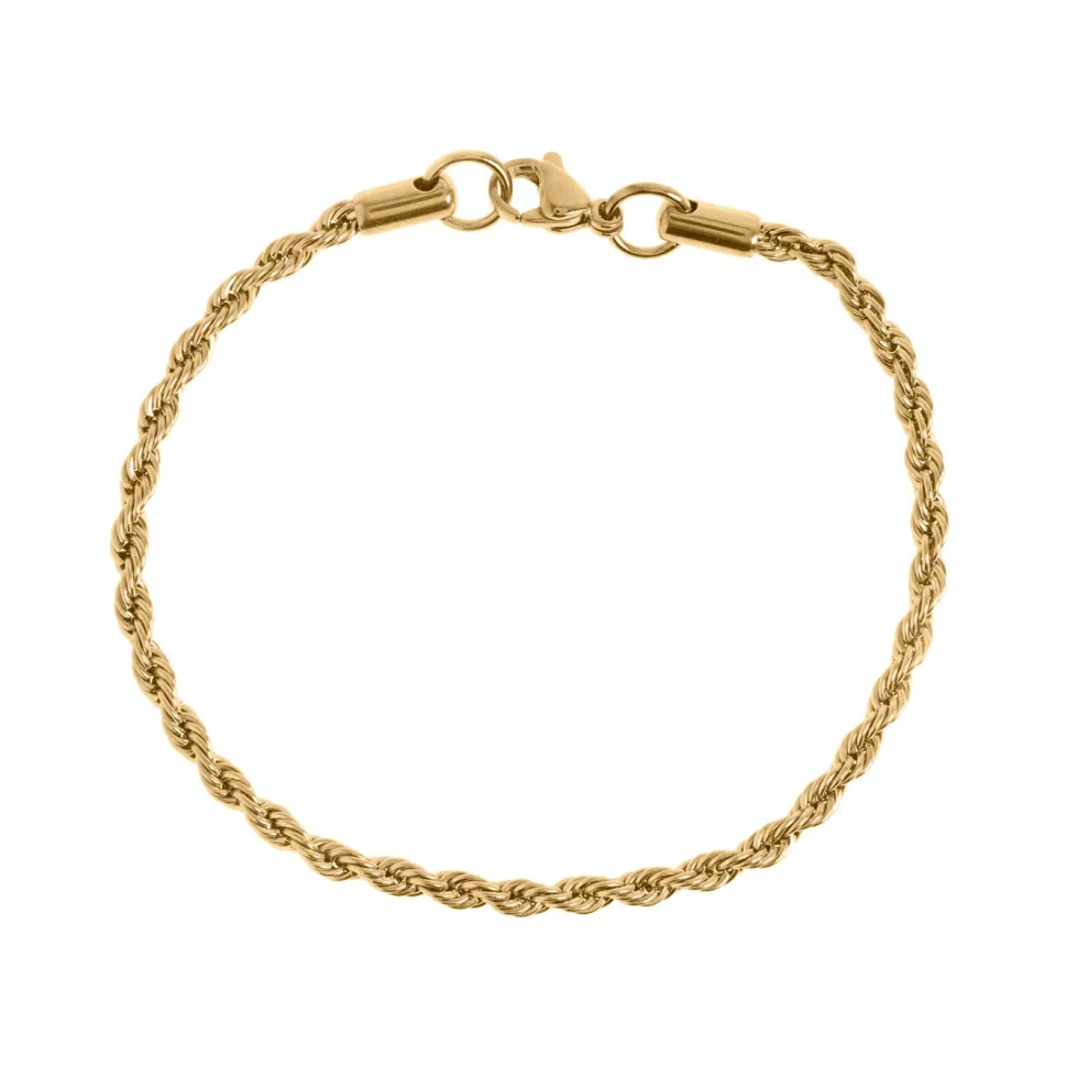 Timi of Sweden: Eden - Twisted Chain Bracelet Stainless Steel - Gold (Smykke, Bracelets)