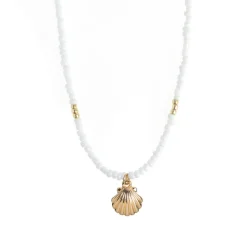 Timi of Sweden: Ellie - Mermaid Shell White Beads Necklace (Smykke, Necklace)