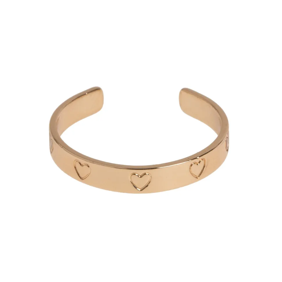 Timi of Sweden: Engraved Hearts Ring - Gold (Smykke, Rings)