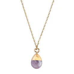 Timi of Sweden: Goddess Necklace, Gold - Violet Amethyst (Smykke, Necklace)