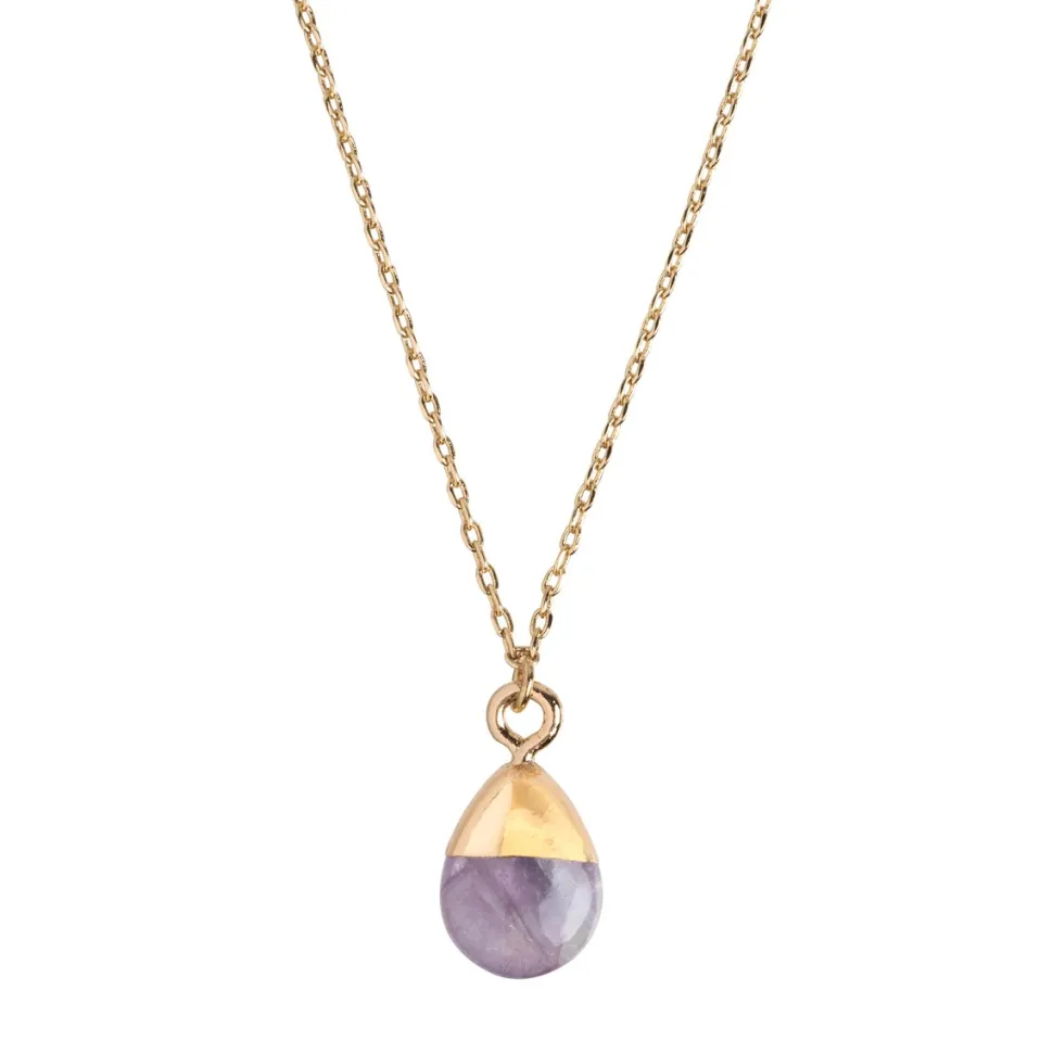 Timi of Sweden: Goddess Necklace, Gold - Violet Amethyst (Smykke, Necklace)