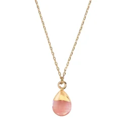 Timi of Sweden: Goddess Necklace, Gold - Cherry Quartz (Smykke, Necklace)
