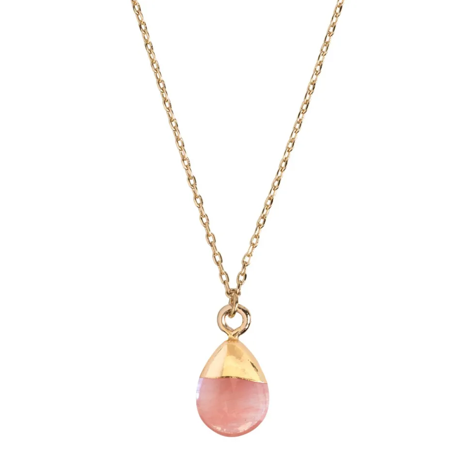 Timi of Sweden: Goddess Necklace, Gold - Cherry Quartz (Smykke, Necklace)