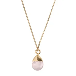 Timi of Sweden: Goddess Necklace, Gold - Rose Quartz (Smykke, Necklace)