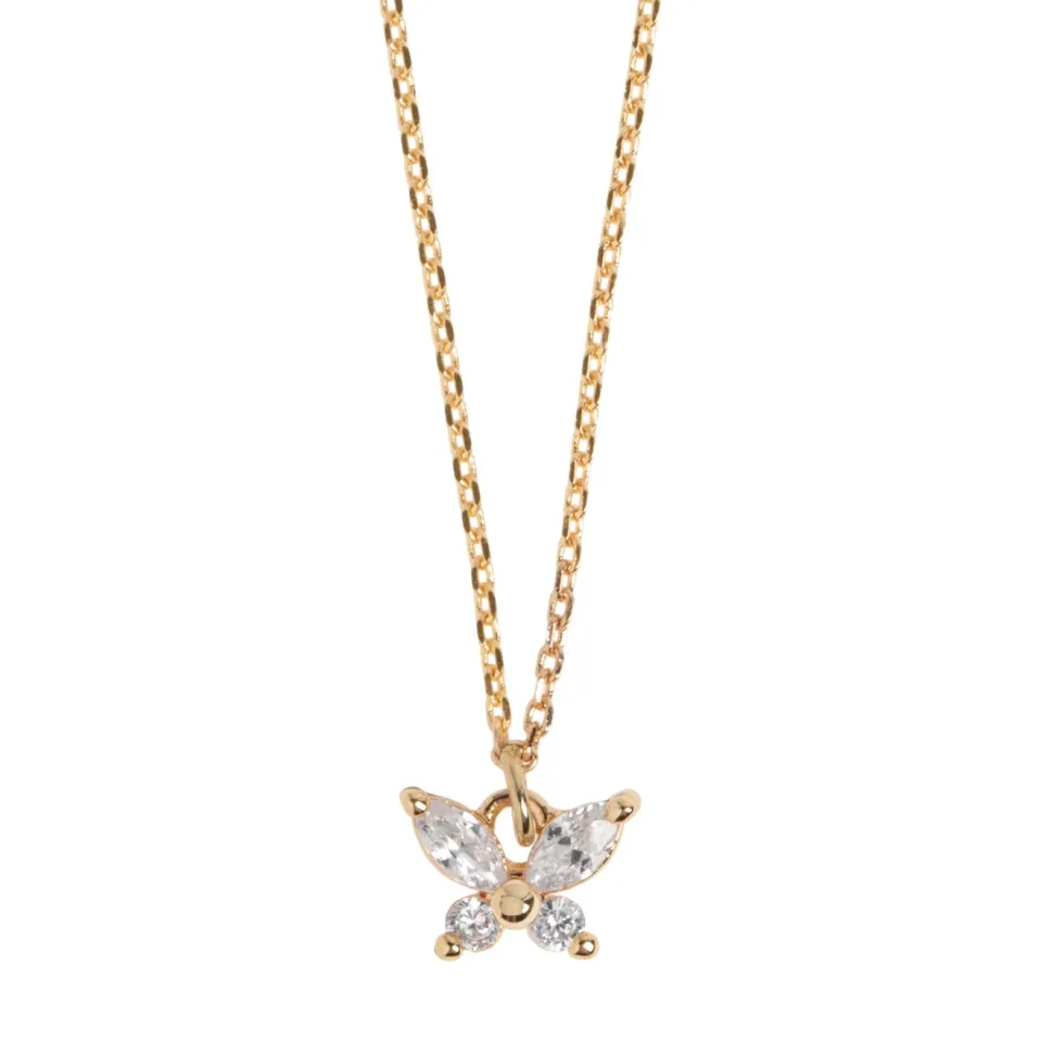 Timi of Sweden: Leah - White Crystal Butterfly Necklace (Smykke, Necklace)