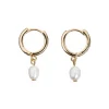 Timi of Sweden: Pearl Small Hoop Earrings - Gold (Smykke, Earrings)